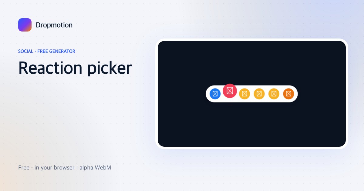 Facebook-style reactions green screen: like, love, haha, wow, sad and angry faces with one picked