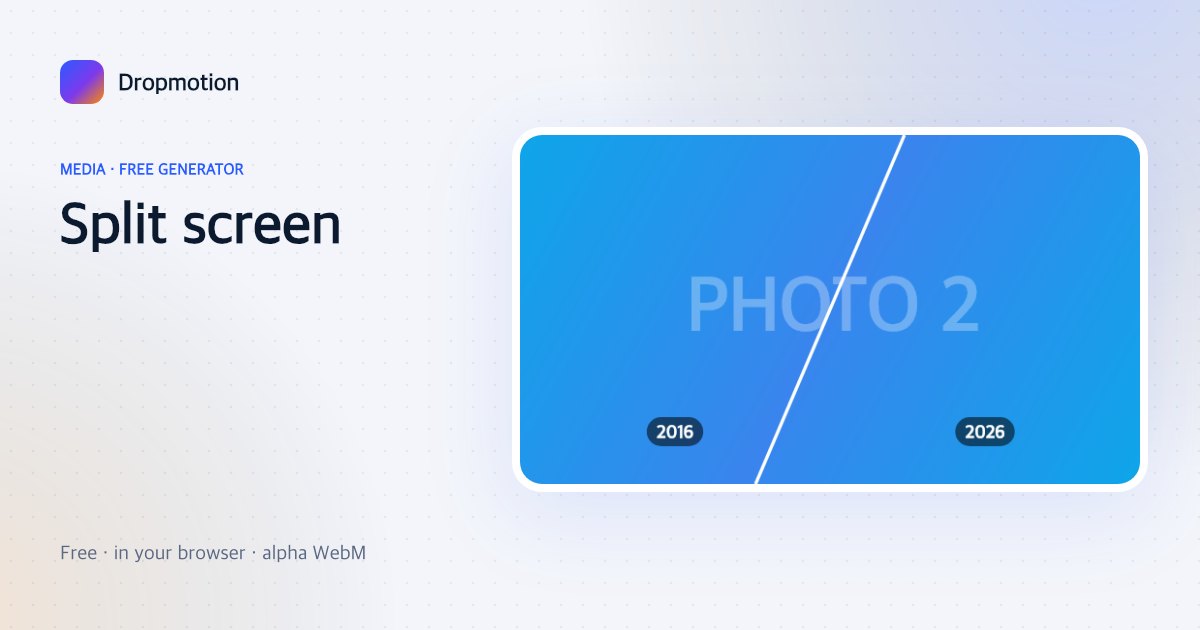 Split screen effect with two photos meeting at a diagonal line, labelled 2016 and 2026